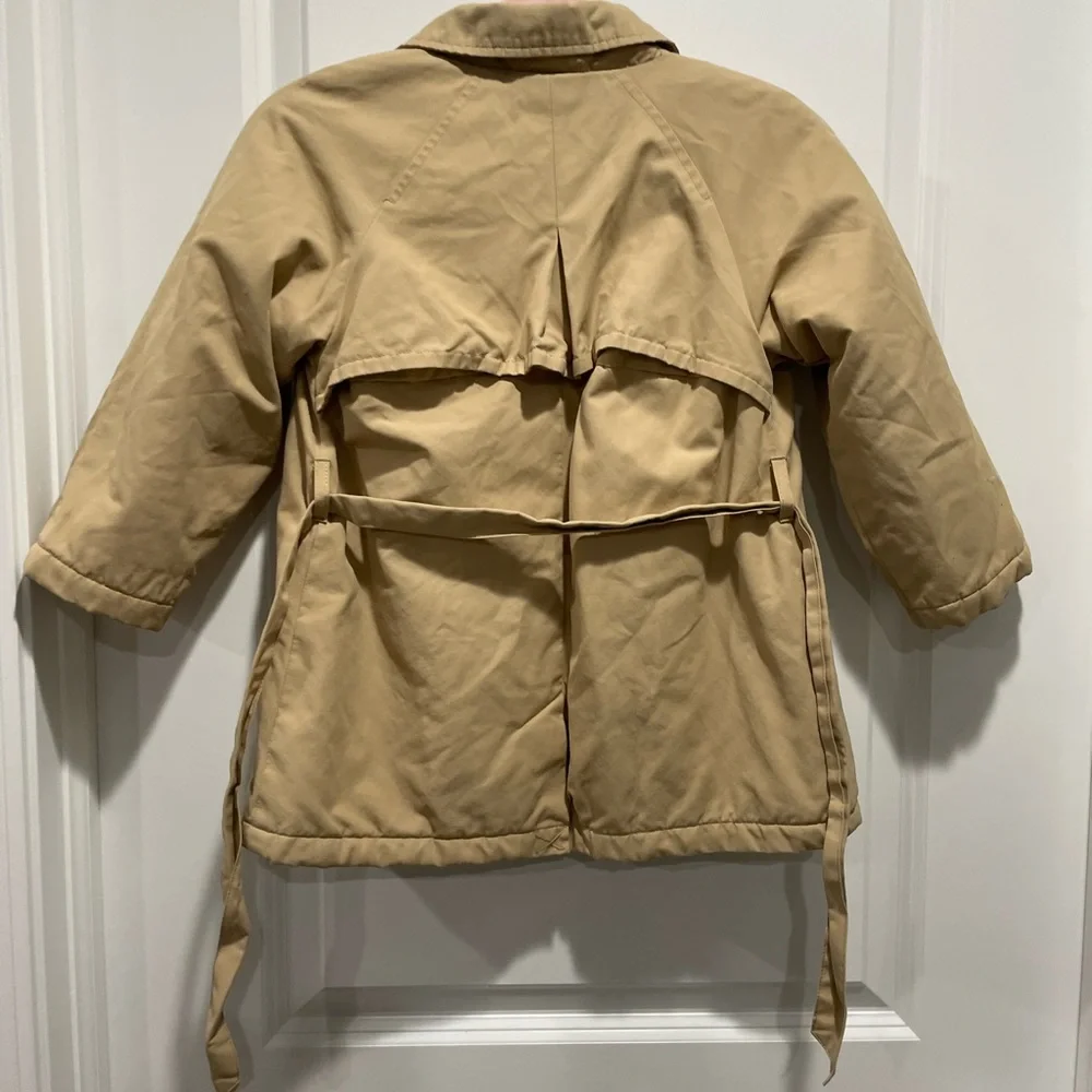 Zara Beige Tan Trench Coat Size 4-5 years 110 CM - Picture 6 of 7